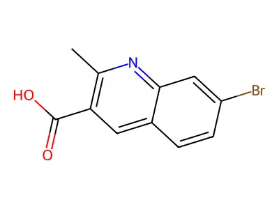 7-Bromo-2-methylquinoline-3-carboxylic acid structure