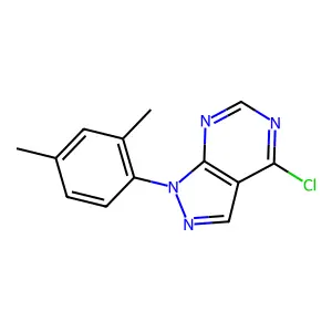 4-chloro-1-(2,4-dimethylphenyl)-1H-pyrazolo[3,4-d]pyrimidine structure