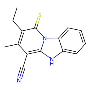 2-Ethyl-3-methyl-1-sulfanylpyrido[1,2-a]benzimidazole-4-carbonitrile structure
