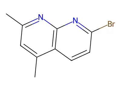 7-Bromo-2,4-dimethyl-1,8-naphthyridine structure