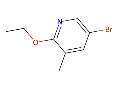 5-Bromo-2-ethoxy-3-methylpyridine structure