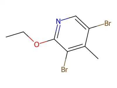 3,5-Dibromo-2-ethoxy-4-methylpyridine structure
