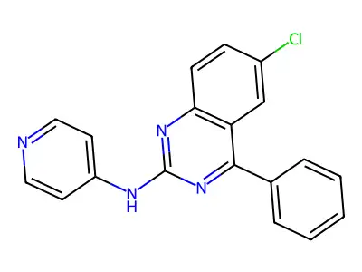 6-chloro-4-phenyl-N-(pyridin-4-yl)quinazolin-2-amine structure