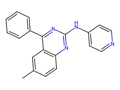 6-methyl-4-phenyl-N-(pyridin-4-yl)quinazolin-2-amine structure