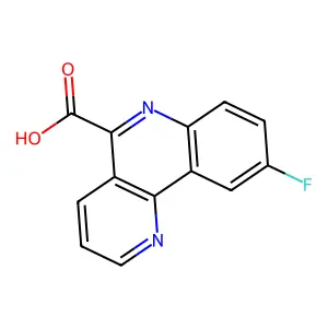 9-Fluorobenzo[h]-1,6-naphthyridine-5-carboxylic acid structure