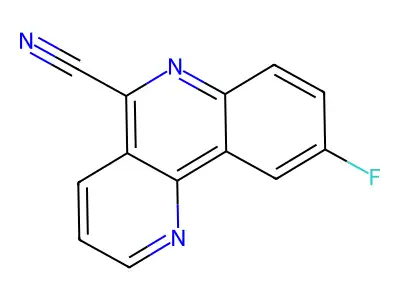 9-Fluorobenzo[h][1,6]naphthyridine-5-carbonitrile structure