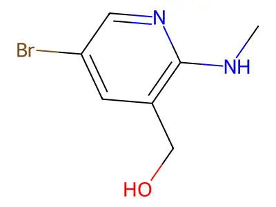 [5-Bromo-2-(methylamino)pyridin-3-yl]methanol structure