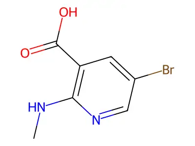 5-Bromo-2-methylamino-nicotinic acid structure