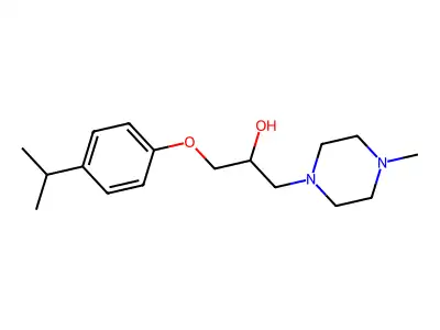 1-(4-Methylpiperazin-1-yl)-3-[4-(propan-2-yl)phenoxy]propan-2-ol structure