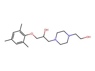 1-[4-(2-Hydroxyethyl)piperazin-1-yl]-3-(2,4,6-trimethylphenoxy)propan-2-ol structure