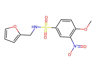 N-(furan-2-ylmethyl)-4-methoxy-3-nitrobenzenesulfonamide structure