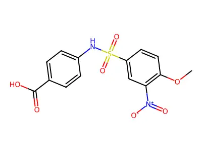 4-{[(4-Methoxy-3-nitrophenyl)sulfonyl]amino}benzoic acid structure