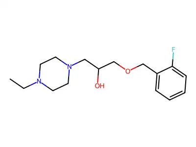 1-(4-Ethylpiperazin-1-yl)-3-[(2-fluorophenyl)methoxy]propan-2-ol structure