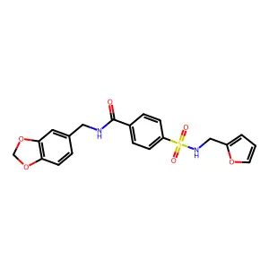 N-[(2H-1,3-benzodioxol-5-yl)methyl]-4-{[(furan-2-yl)methyl]sulfamoyl}benzamide structure