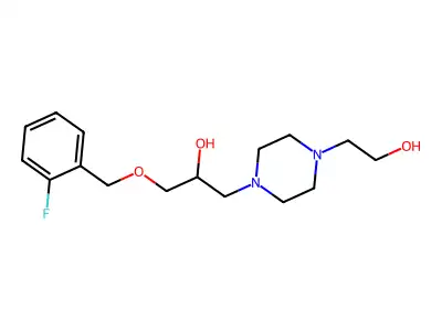1-[(2-Fluorophenyl)methoxy]-3-[4-(2-hydroxyethyl)piperazin-1-yl]propan-2-ol structure