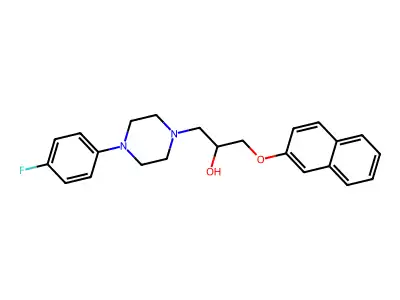 1-[4-(4-Fluorophenyl)piperazin-1-yl]-3-(naphthalen-2-yloxy)propan-2-ol structure