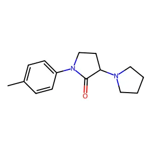 2-Pyrrolidinone, 3-pyrrolidino-1-(p-tolyl)- structure