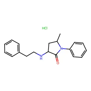 2-Pyrrolidinone, 5-methyl-3-phenethylamino-1-phenyl-, hydrochloride, (Z)- structure