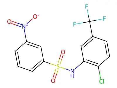 N-[2-chloro-5-(trifluoromethyl)phenyl]-3-nitrobenzenesulfonamide structure