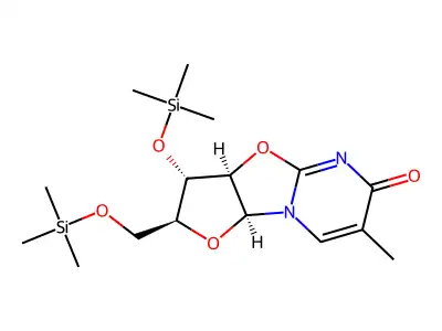 O2,2'-Anhydro-5-methyluridine, 2TMS derivative structure