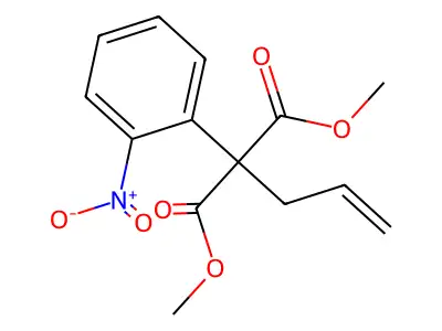 Dimethyl 2-allyl-2-(2-nitrophenyl)malonate structure