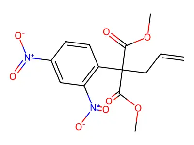Dimethyl 2-allyl-2-(2,4-dinitrophenyl)malonate structure