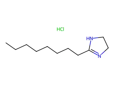 Imidazole, 4,5-dihydro-2-octyl-, hydrochloride structure