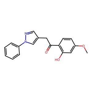 1-(2-hydroxy-4-methoxyphenyl)-2-(1-phenyl-1H-pyrazol-4-yl)ethanone structure
