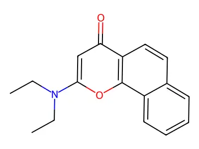 4H-Naphtho(1,2-b)pyran-4-one, 2-(diethylamino)- structure