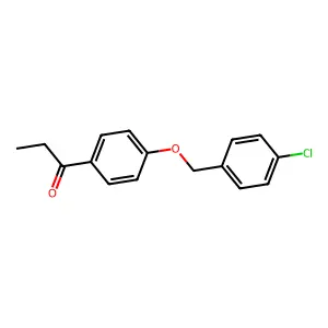 1-Propanone, 1-[4-[(4-chlorophenyl)methoxy]phenyl]- structure