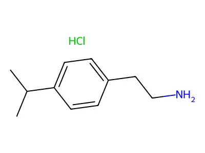 Benzeneethanamine, 4-(1-methylethyl)-, hydrochloride structure