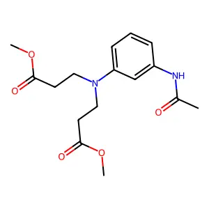 beta-Alanine, N-(3-(acetylamino)phenyl)-N-(3-methoxy-3-oxopropyl)-, methyl ester structure