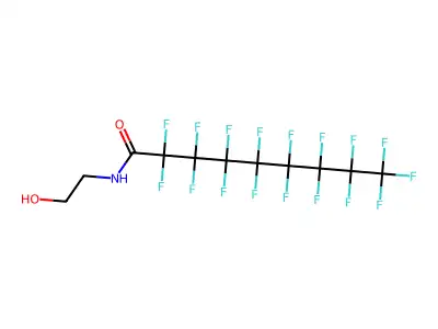 2,2,3,3,4,4,5,5,6,6,7,7,8,8,9,9,9-Heptadecafluoro-N-(2-hydroxyethyl)nonanamide structure