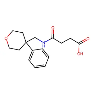 4-Oxo-4-[(4-phenyloxan-4-yl)methylamino]butanoic acid structure