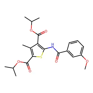 Dipropan-2-yl 5-[(3-methoxybenzoyl)amino]-3-methylthiophene-2,4-dicarboxylate structure