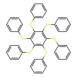 Hexakis(phenylthio)benzene structure