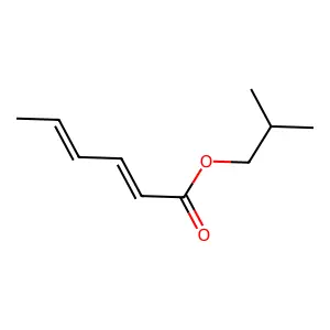 2-Methylpropyl hexa-2,4-dienoate structure