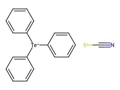 硫氰酸三苯基碲鎓 structure