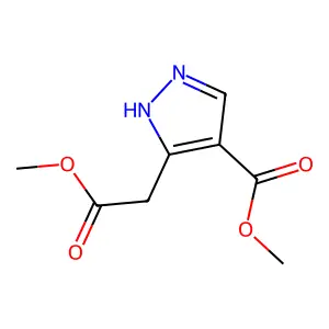 methyl 5-(2-methoxy-2-oxoethyl)-1H-pyrazole-4-carboxylate structure