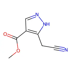 methyl 5-(cyanomethyl)-1H-pyrazole-4-carboxylate structure