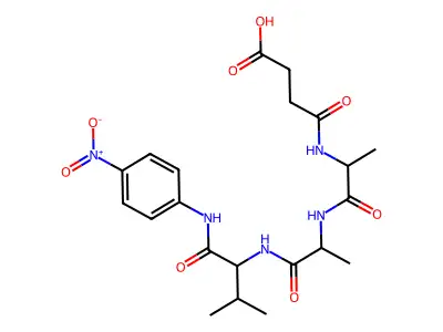 N-Succinyl-Ala-Ala-Val p-nitroanilide structure