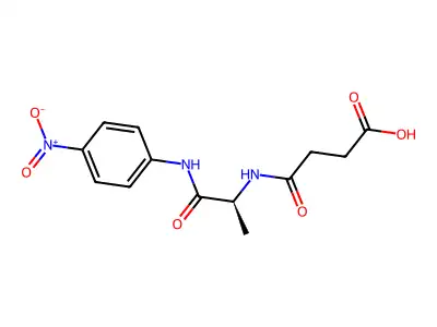 4-(((1S)-1-Methyl-2-((4-nitrophenyl)amino)-2-oxoethyl)amino)-4-oxobutanoic acid structure