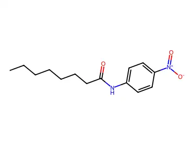 Octanamide, N-(4-nitrophenyl)- structure