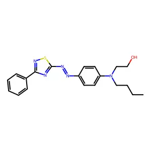 Ethanol, 2-[butyl[4-[(3-phenyl-1,2,4-thiadiazol-5-yl)azo]phenyl]amino]- structure