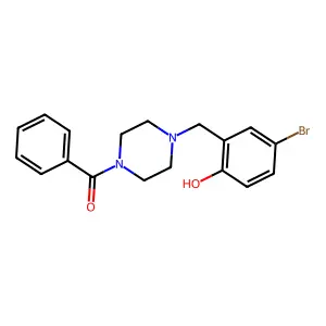 {4-[(5-Bromo-2-hydroxyphenyl)methyl]piperazin-1-yl}(phenyl)methanone structure