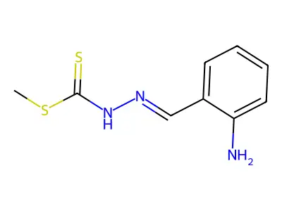 Hydrazinecarbodithioic acid, [(2-aminophenyl)methylene]-, methyl ester structure