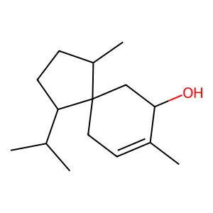 Spiro(4.5)dec-8-en-7-ol, 1,8-dimethyl-4-(1-methylethyl)- structure