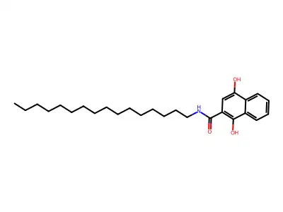 2-Naphthalenecarboxamide, N-hexadecyl-1,4-dihydroxy- structure