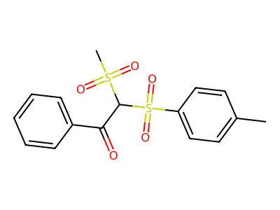 Ethanone, 2-[(4-methylphenyl)sulfonyl]-2-(methylsulfonyl)-1-phenyl- structure