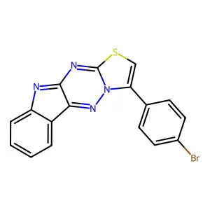 3-(4-Bromophenyl)[1,3]thiazolo[3',2':2,3][1,2,4]triazino[5,6-b]indole structure